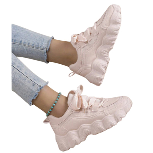 SHEIN - Chunky Lace Up Sporty Sneakers