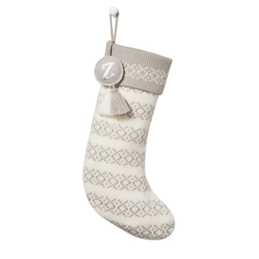 WONDERSHOP - Knit Fair Isle Monogram Christmas Stocking