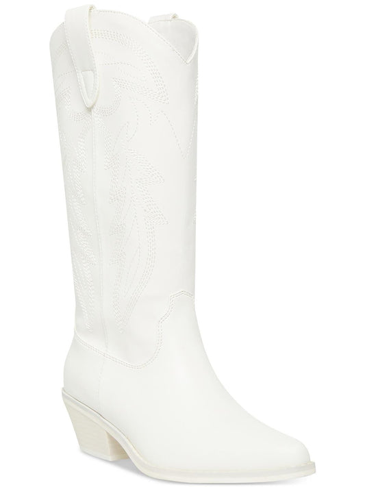 MADDEN GIRL Womens Shoes 37 / White MADDEN GIRL - Redford Faux Leather Knee-High Cowboy