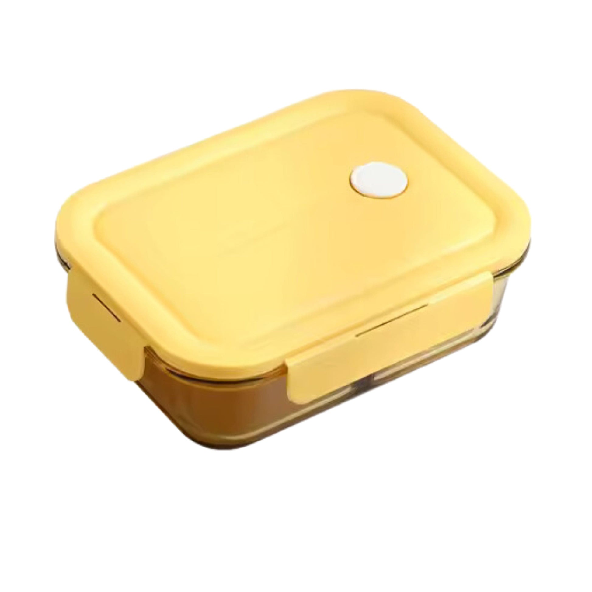 MAIXI School Supplies Yellow MAIXI - Divided Meal Glass Bento Lunch Box