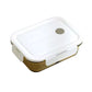 MAIXI School Supplies White MAIXI - Divided Meal Glass Bento Lunch Box