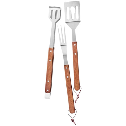 MARTHA STEWART Kitchenware Brown MARTHA STEWART - 3-Pc Wood Handled Utensil Set