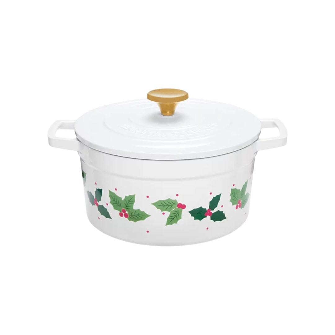 MARTHA STEWART Kitchenware White MARTHA STEWART - Holly 4-Qt. Enameled Cast Iron Dutch Oven