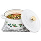 MARTHA STEWART Kitchenware White MARTHA STEWART - Holly 4-Qt. Enameled Cast Iron Dutch Oven