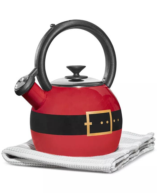 MARTHA STEWART Kitchenware Red MARTHA STEWART - Santa Belt Teakettle