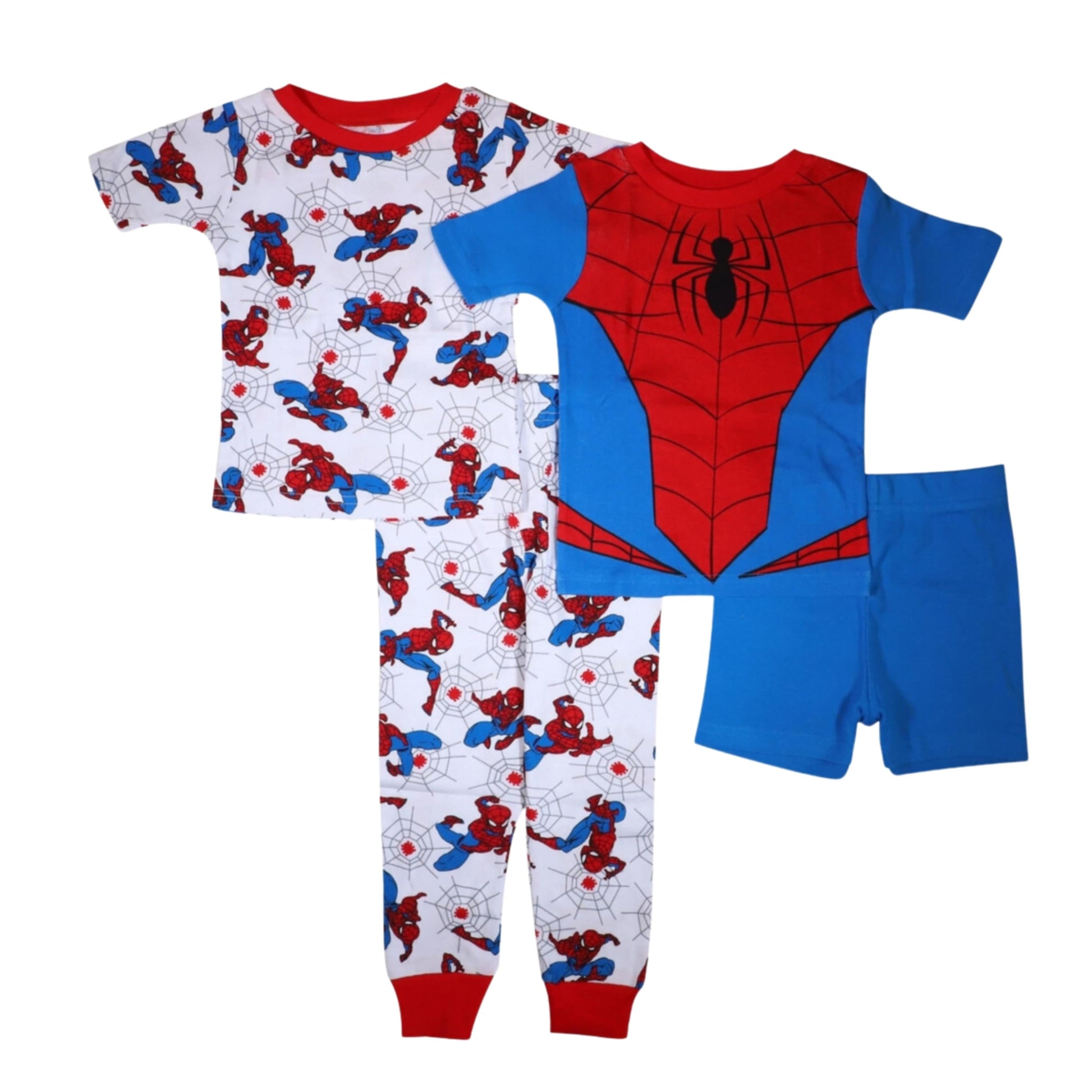 MARVEL Baby Boy 2 Years / Multi-Color MARVEL - BABY - Spider-Man and Friends Toddler Pajamas, 4 Piece Set