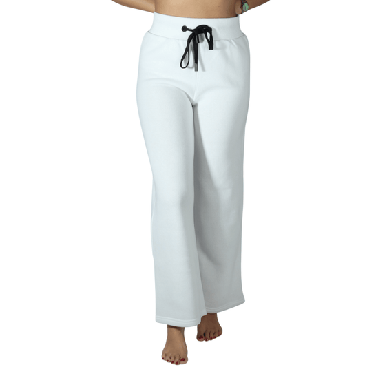 MC LORENE Womens Bottoms S / White MC LORENE - Elastic Waist Pants