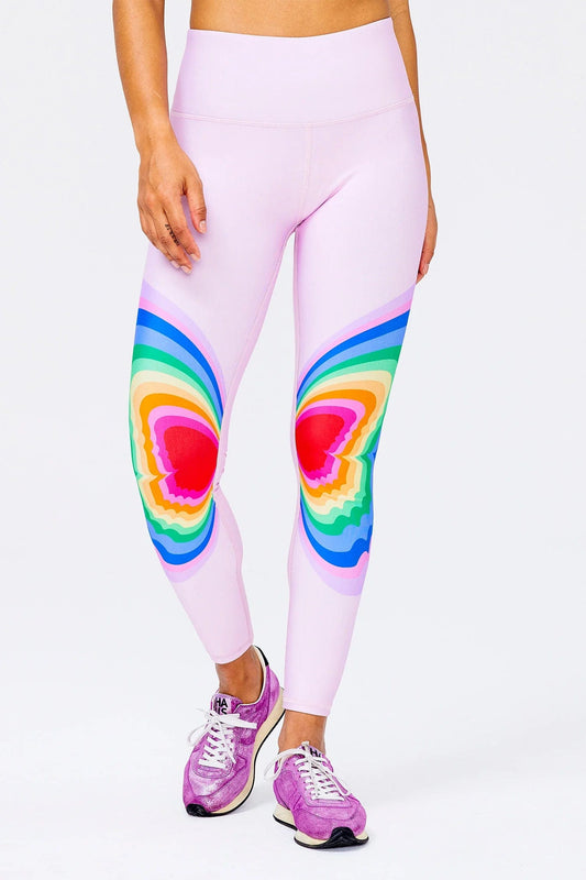 MCY Womens sports XL / pink MCY - Terez Psychedelic Butterfly Duoknit Leggings