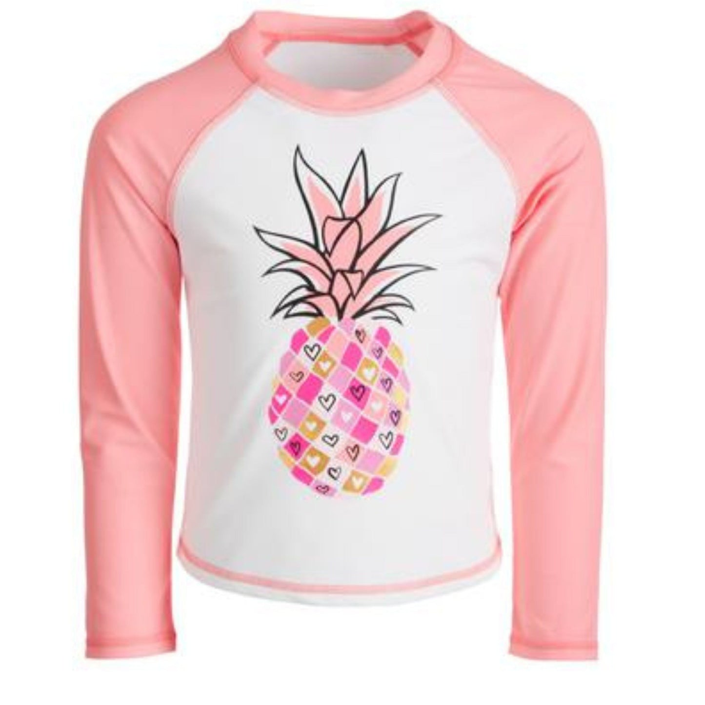 MIKEN MERMAIDS Girls Swimwear XS / Multi-Color MIKEN MERMAIDS - Kids -  Pineapple-Print Long-Sleeve Rash Guard
