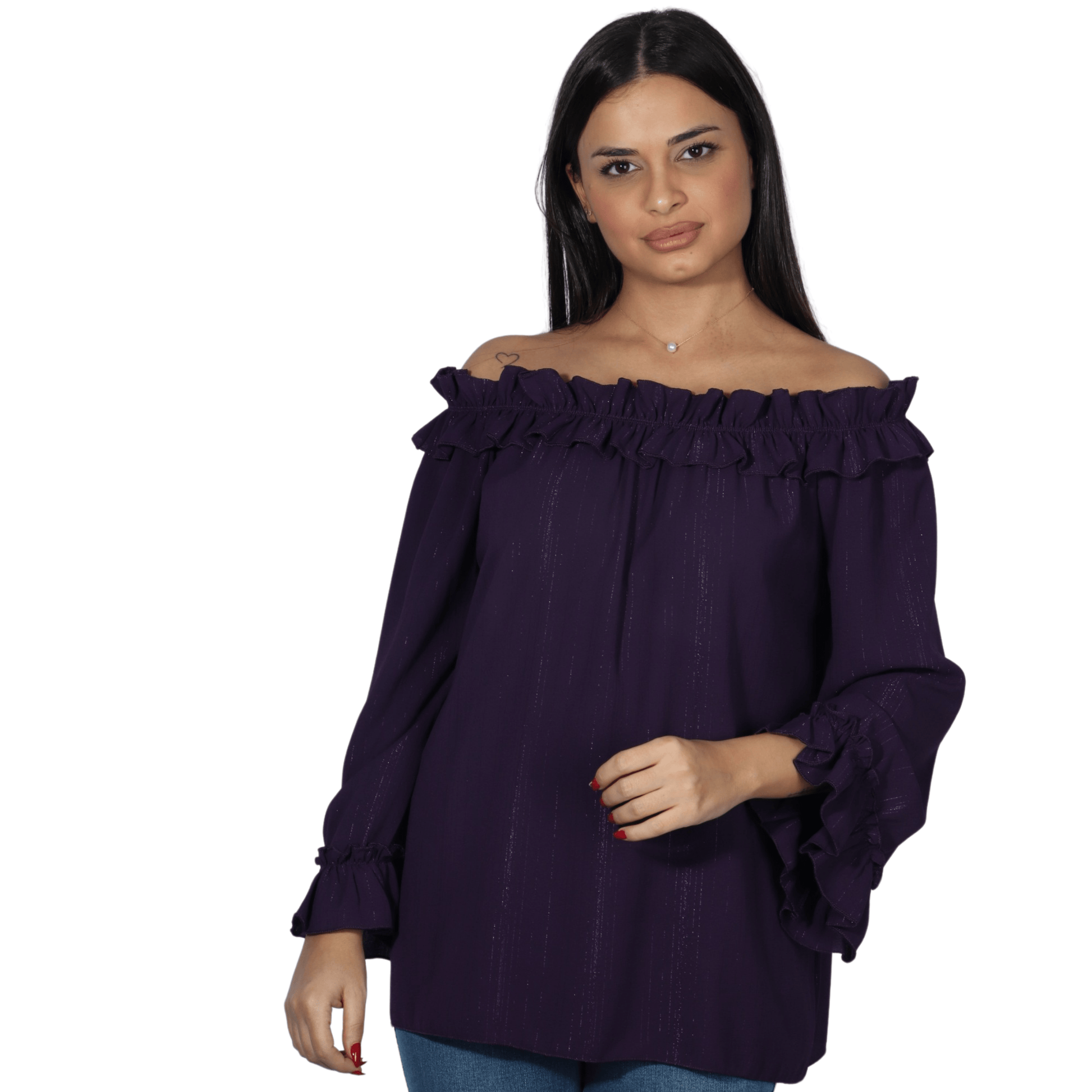 MIMOSA Womens Tops M / Purple MIMOSA - Ruffled blouse