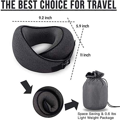 MLVOC MLVOC - Travel Pillow 100% Pure Memory Foam Neck