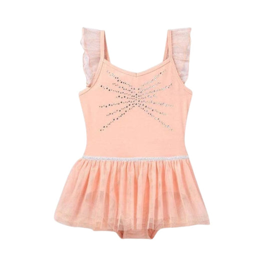 MORE THAN MAGIC Baby Girl XS / Pink MORE THAN MAGIC - Kids - Dancewear Cami Flutter Sleeve Leotard With Skirt