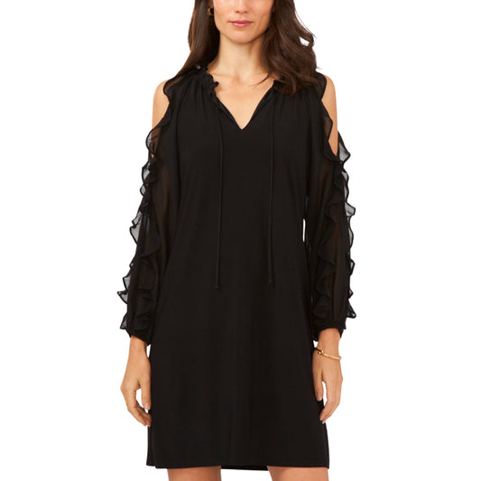 MSK Womens Dress S / Black MSK - Cold Shoulder Short Mini Dress