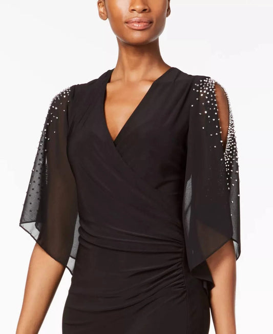 MSK Womens Dress M / Black MSK - Embellished Cold Shoulder Dress
