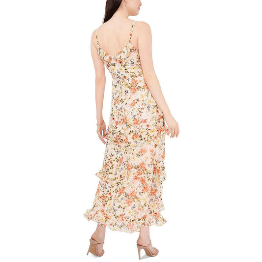 MSK Womens Dress XL / Multi-Color MSK - Floral Maxi Evening Dress