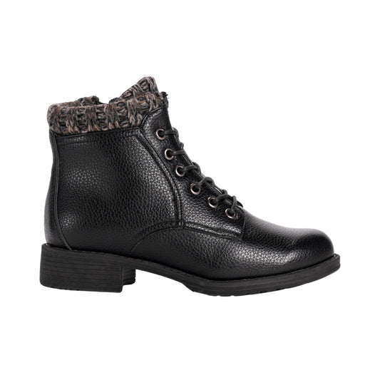 MUK LUKS Womens Shoes 40 / Black MUK LUKS -  Knit-Accent Hiker Alps Ankle Boot