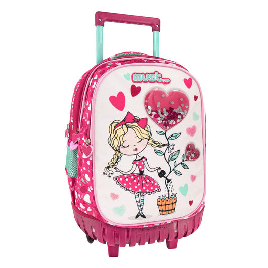 MUST School Bags Multi-Color MUST - Balloon Girl Trolley Backpack 3 Cases