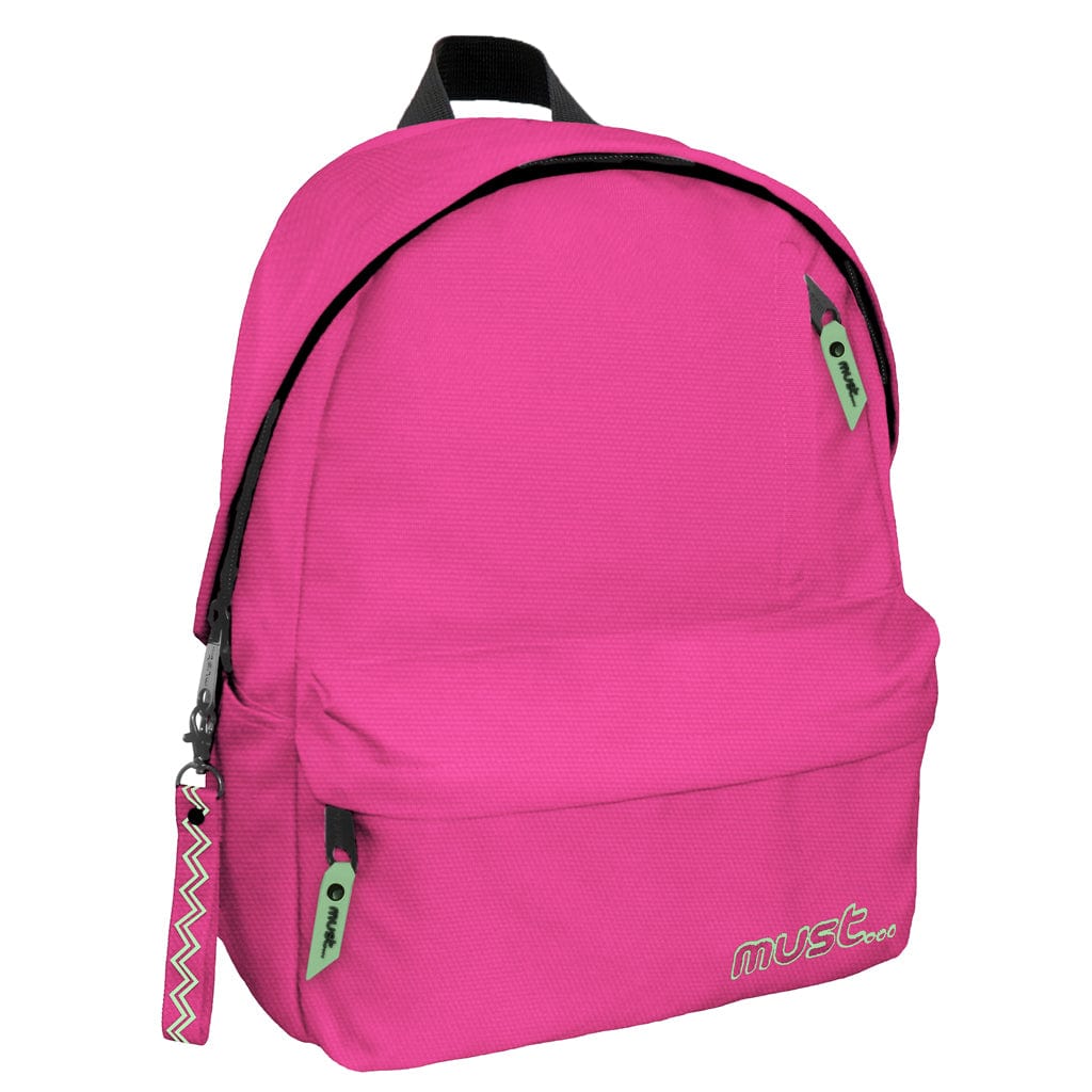 MUST School Bags Light Green MUST - Monochrome Plus 4 Compartments Backpack