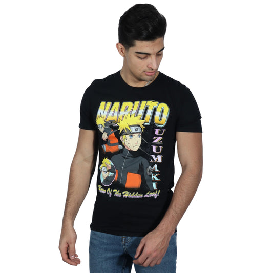 NARUTO Mens Tops S / Black NARUTO - Pull Over T-Shirt