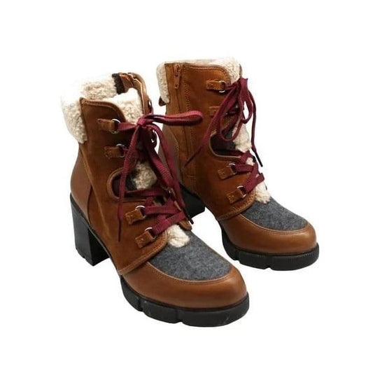 NATURALIZER Womens Shoes 41 / Brown NATURALIZER - Leather Cold Weather Combat & Lace-up Boots