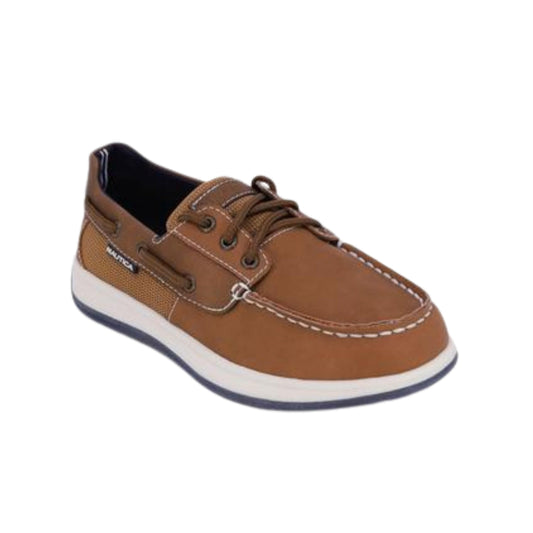 NAUTICA Kids Shoes 35 / Brown NAUTICA -  Slip-on Boat Shoe with Decorative Laces