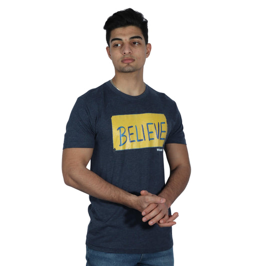 NEXT LEVEL Mens Tops M / Grey NEXT LEVEL - Believe Printed Front