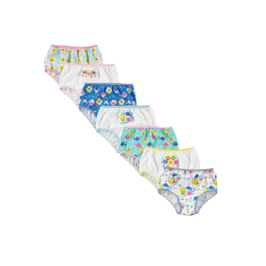 NICKELODEON Girls Underwear 2-3 Years / Multi-Color NICKELODEON - Toddler Girls Baby Shark 7 Pack Brief Panty