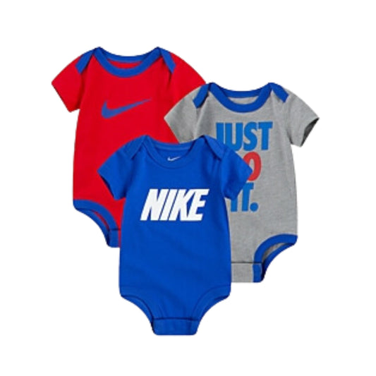 NIKE Baby Boy 9 Month / Multi-Color NIKE- BABY - Nike Bodysuits (3-Pack)