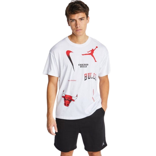NIKE Mens Tops S / White NIKE - Chicago Bulls Jordan Courtside Max 90 T-Shirt
