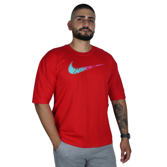 NIKE Mens Tops L / Red NIKE - Logo Front T-shirt