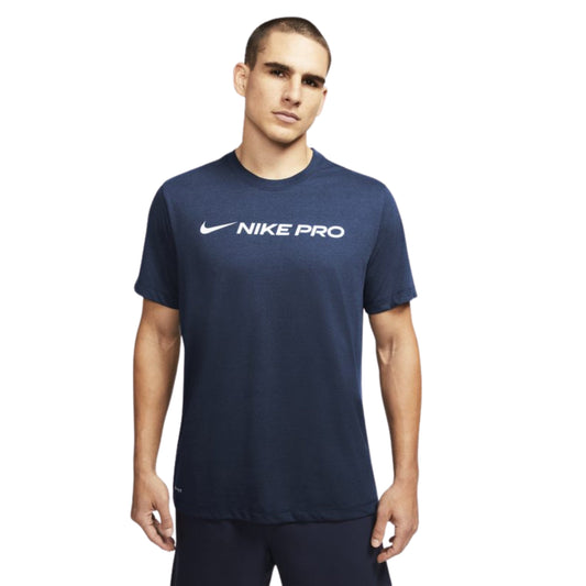 NIKE Mens Tops L / Blue NIKE - Printed Logo Front T-shirt