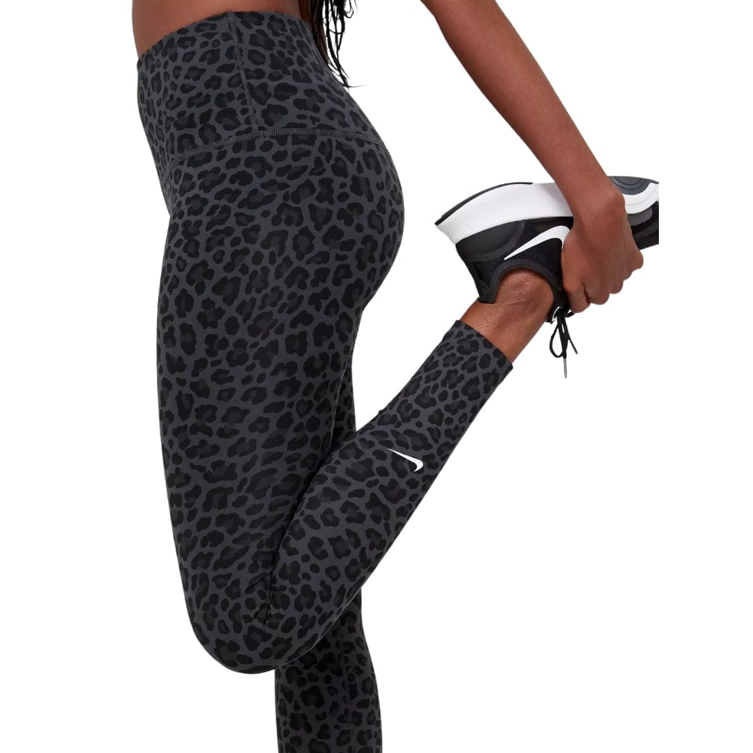NIKE Womens Bottoms XS / Grey NIKE - High-Waisted Leopard Print Leggings