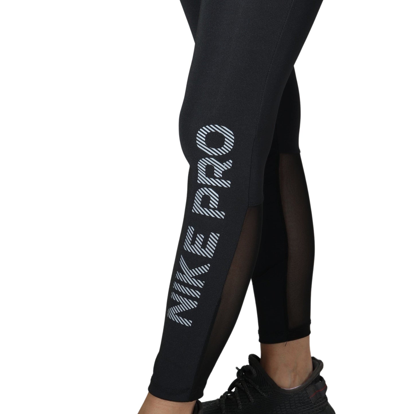 NIKE Womens sports M / Black NIKE - Mesh logo leggings