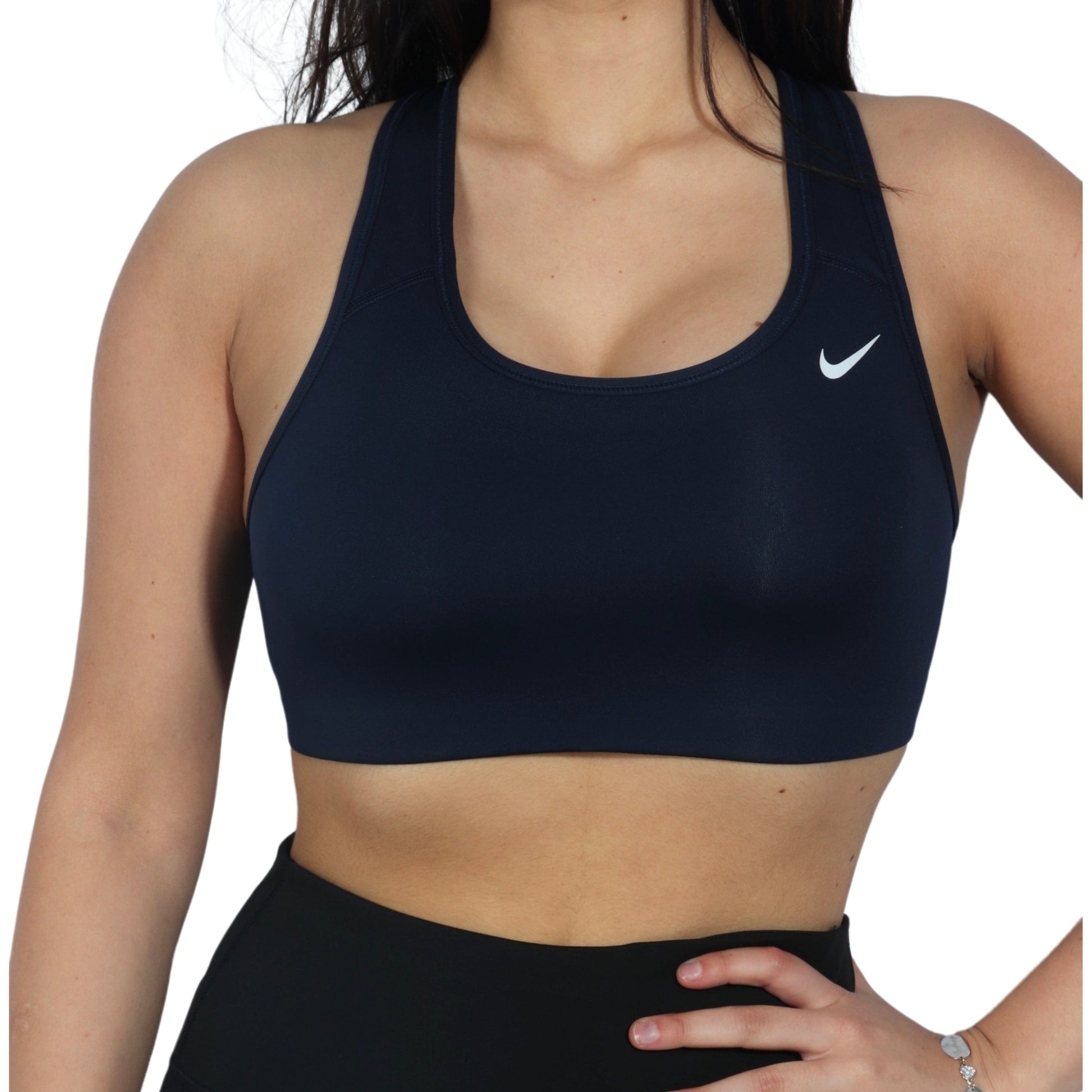 NIKE Womens sports S / Navy NIKE - Strap Branded Sports Bra