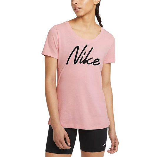 NIKE Womens Tops NIKE - Dri-fit Script-Logo T-Shirt