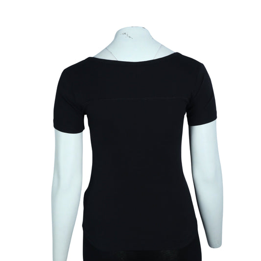 NIKE Womens Tops XS / Black NIKE - Front Buttons T-Shirt