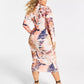 NINA PARKER Womens Dress NINA PARKER - Plus Size Printed Bodycon Cutout-Detail Dress