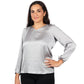 NINE WEST Womens Tops S / Grey NINE WEST - Women Long Sleeve Blouse