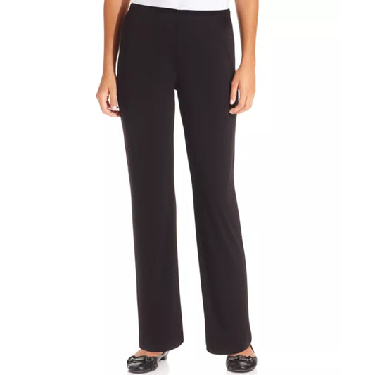 NY COLLECTION Womens Bottoms NY COLLECTION - Womens Black Straight Leg Pants