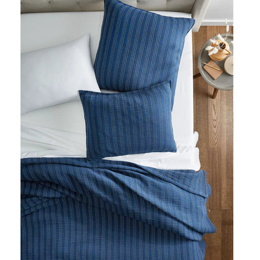 OAKE Comforter/Quilt/Duvet King / Blue OAKE -  Contrast Stitch Coverlet, King,