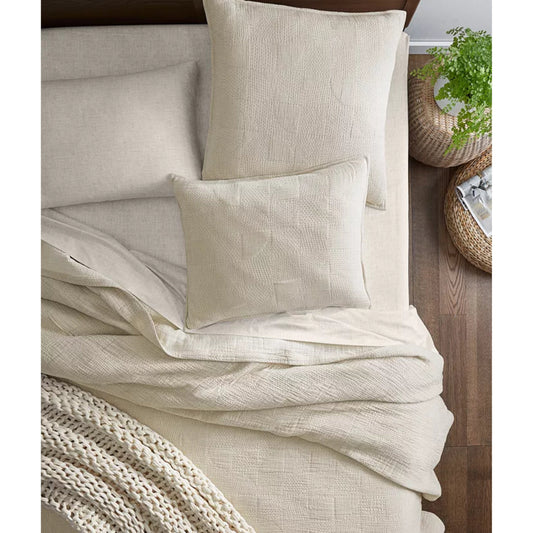 OAKE Comforter/Quilt/Duvet Full / Queen / Off- White OAKE - Geo Stitch Coverlet - Full / Queen