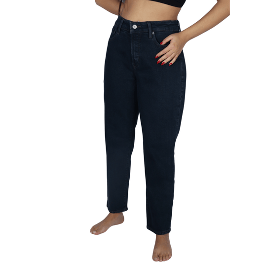 OLD NAVY Womens Bottoms M / Navy / 29 OLD NAVY - Button straight leg denim