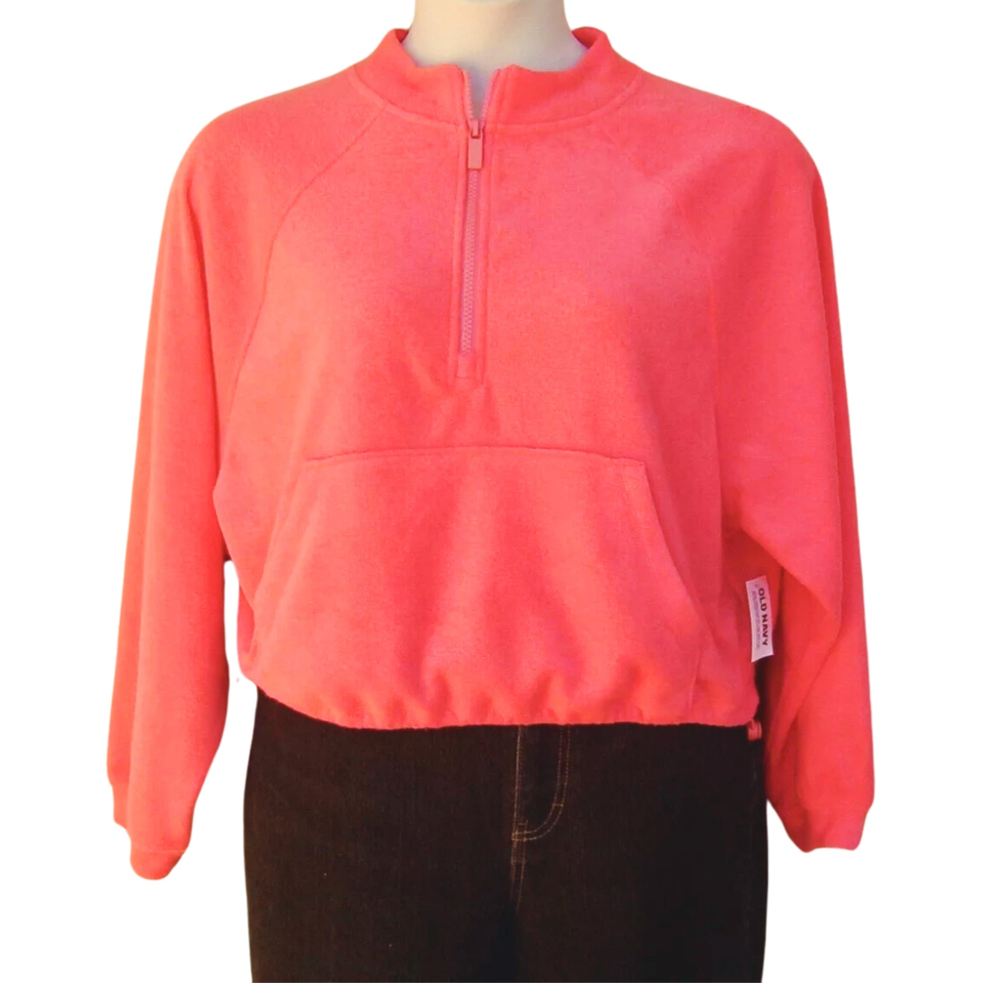 OLD NAVY Womens Tops XXL / Coral OLD NAVY -  OVERSIZED TEXTURED SWEATSHIRT