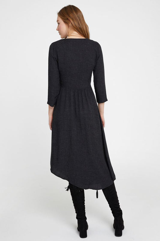 OXXO -Quarter Sleeve Long Dress