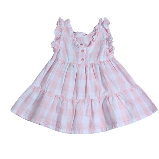 ORIGINAL Baby Girl 18 Month / Pink ORIGINAL - Baby - All Over Plaid And Front Embroidery Logo Dress