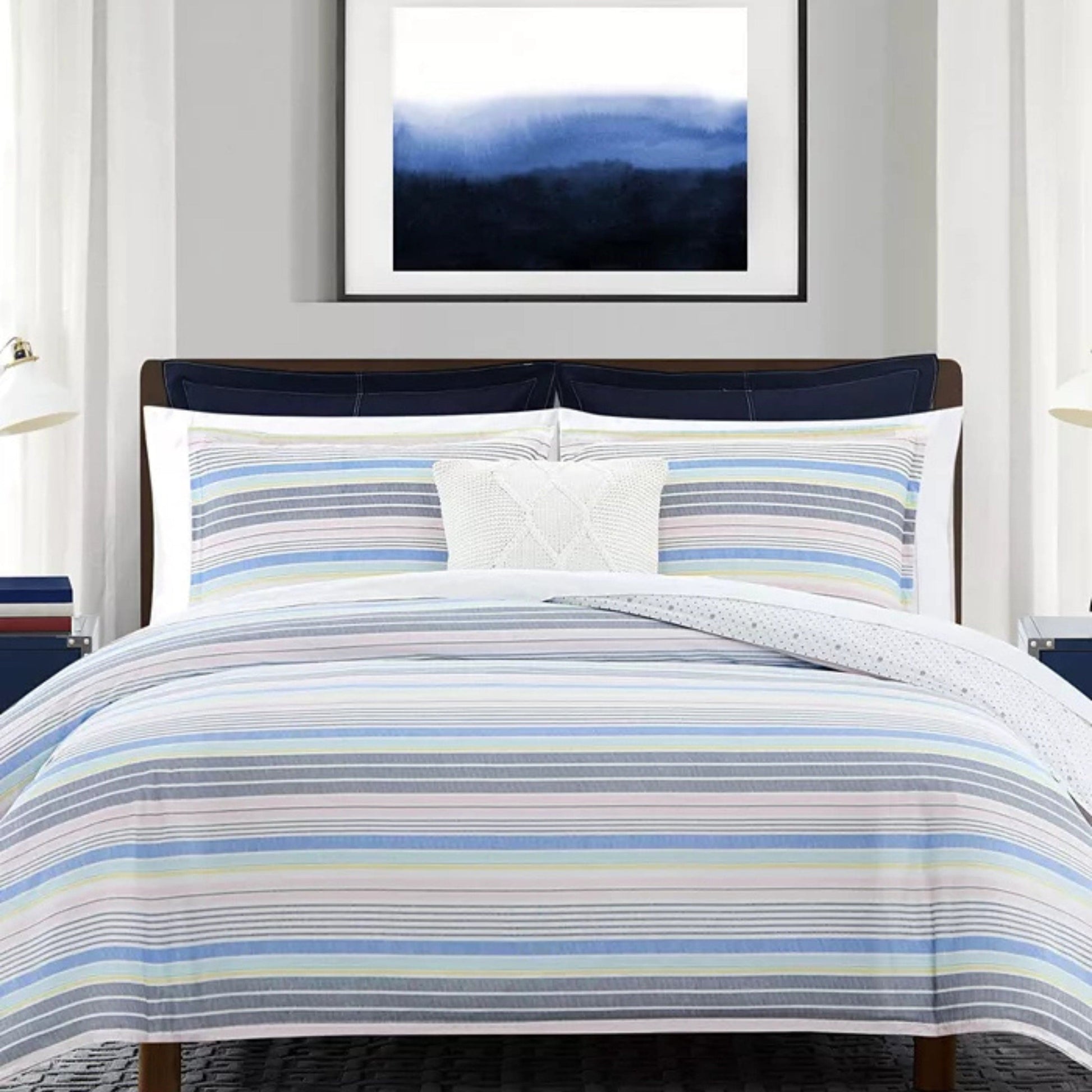 ORIGINAL Comforter/Quilt/Duvet Twin / Multi-Color ORIGINAL - Avery Stripe Comforter Set Collection