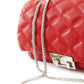 OXXO Women Bags Red OXXO - Quilted Metal Shoulder Bag