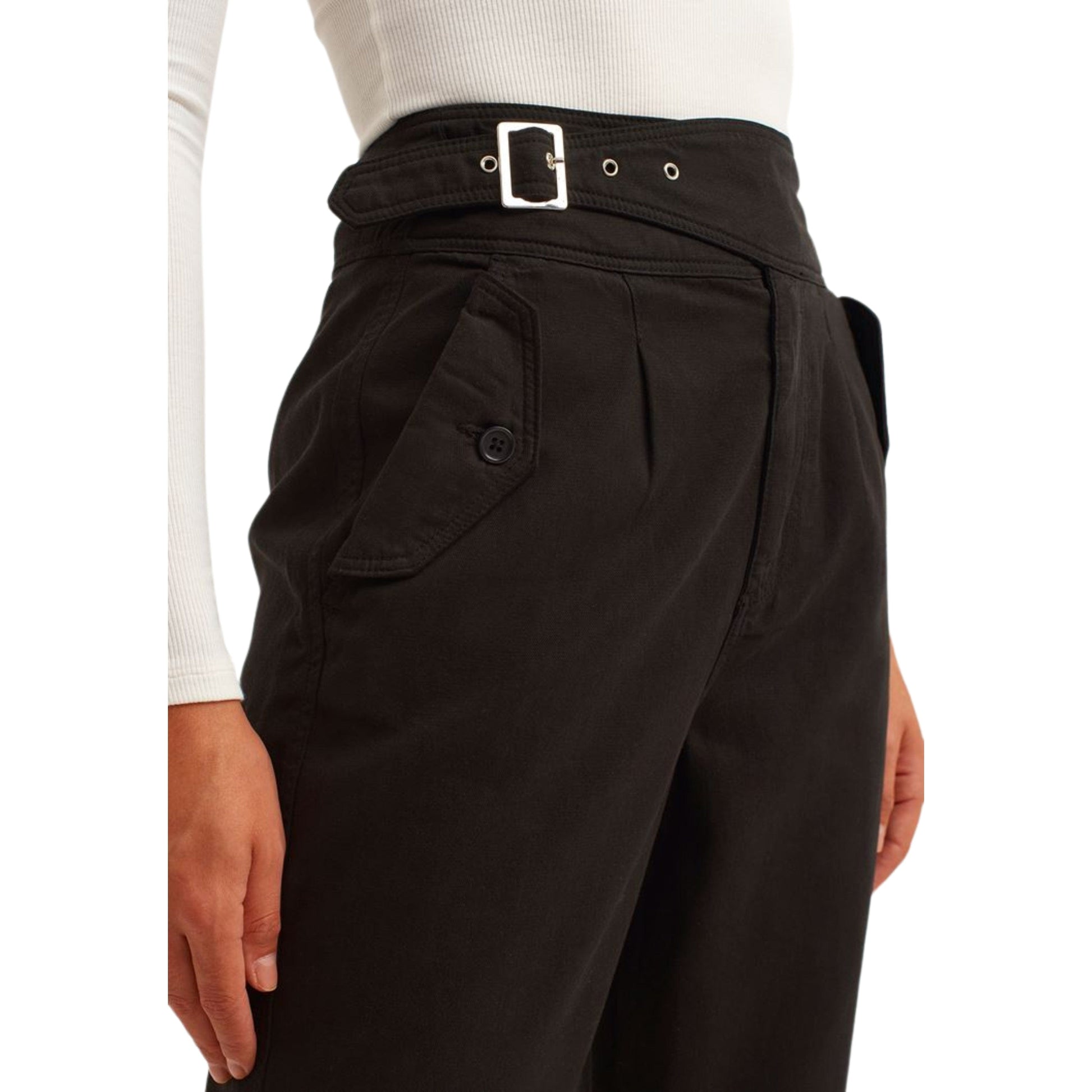 OXXO Womens Bottoms OXXO - Belt Detailed Carrot-Fit pant