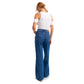 OXXO Womens Bottoms L / Blue / 42 OXXO - Belt Detailed Wide-Leg Denim Trousers