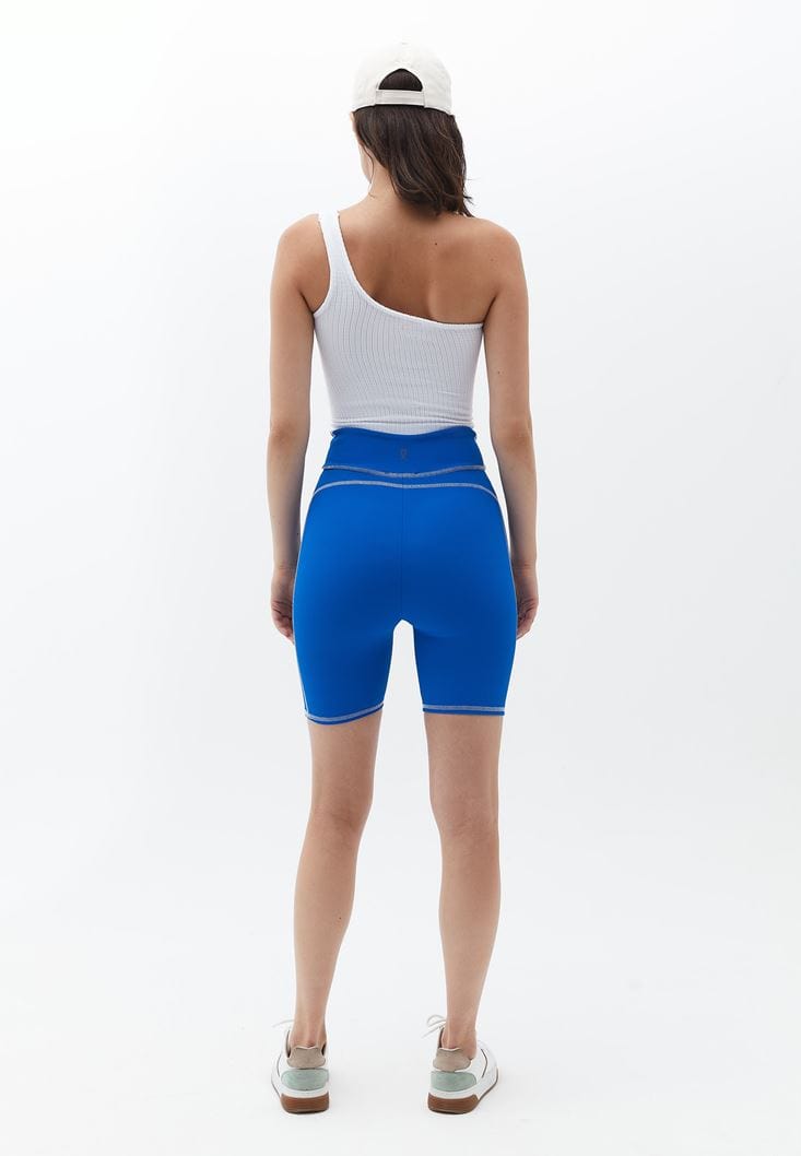 OXXO Womens Bottoms S / Blue OXXO - Biker Legging with Waist Detail